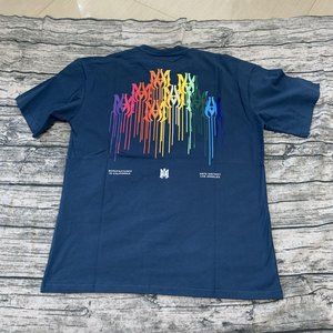 AMIRI blue printed short-sleeved T-shirt